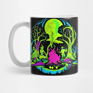 Trippy Witches' Coven in Abstract Forest Mug